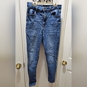 No Boundaries Blue Jeans High Rise Tapered Fit size Juniors 11 Preloved